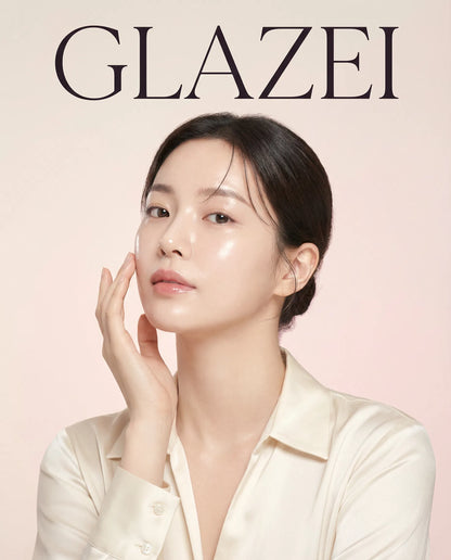 K-Beauty model with glass skin glow